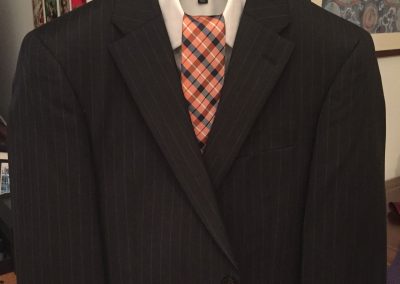 Dark Grey Pinstripe Suit